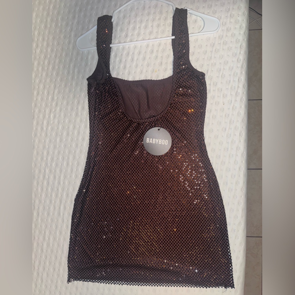 Babyboo Plum Petra Sequin Mini Dress